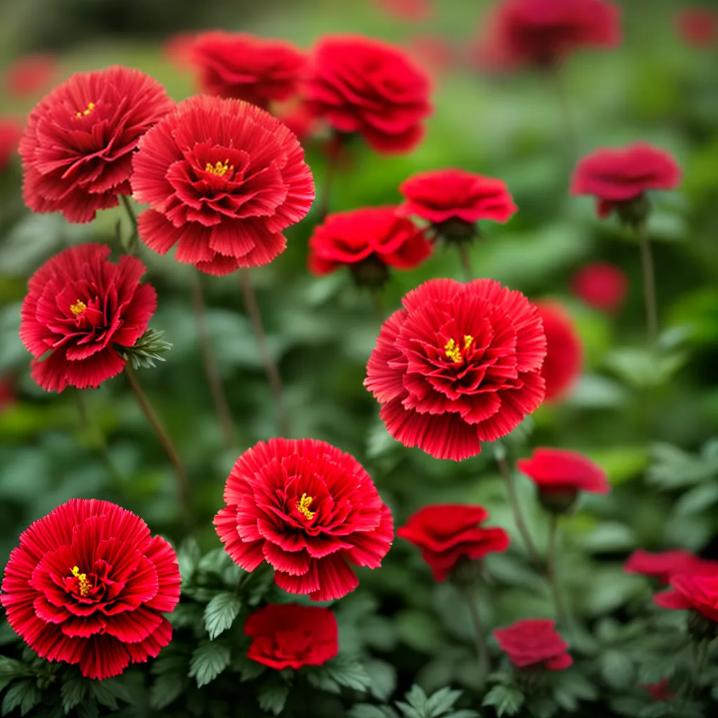 carnation vermelha jardim beleza