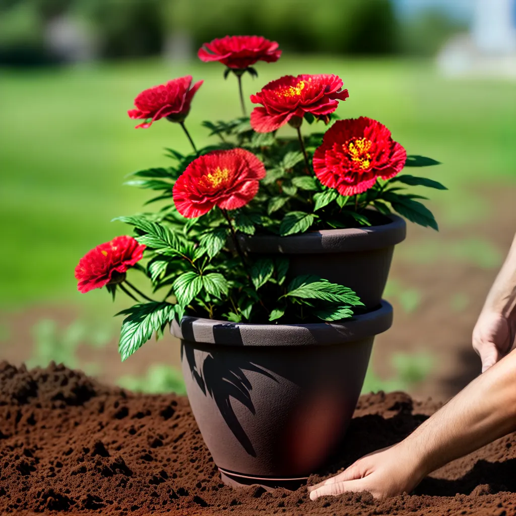 plantio carnation vermelho maos sol