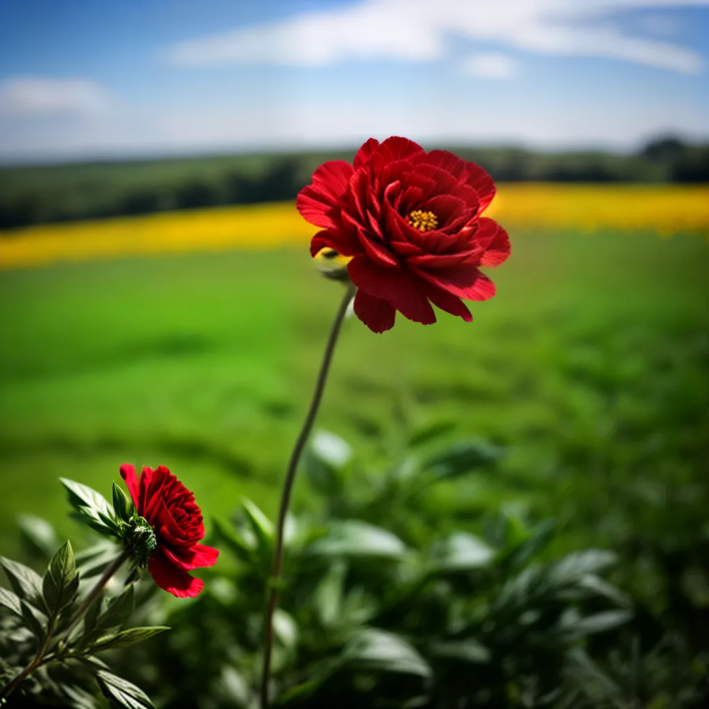 carnation vermelha desabrochada natureza