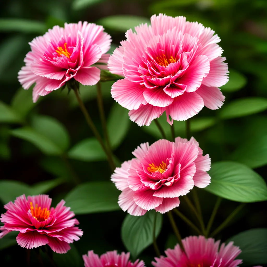 carnation flor rosa petalas folhas