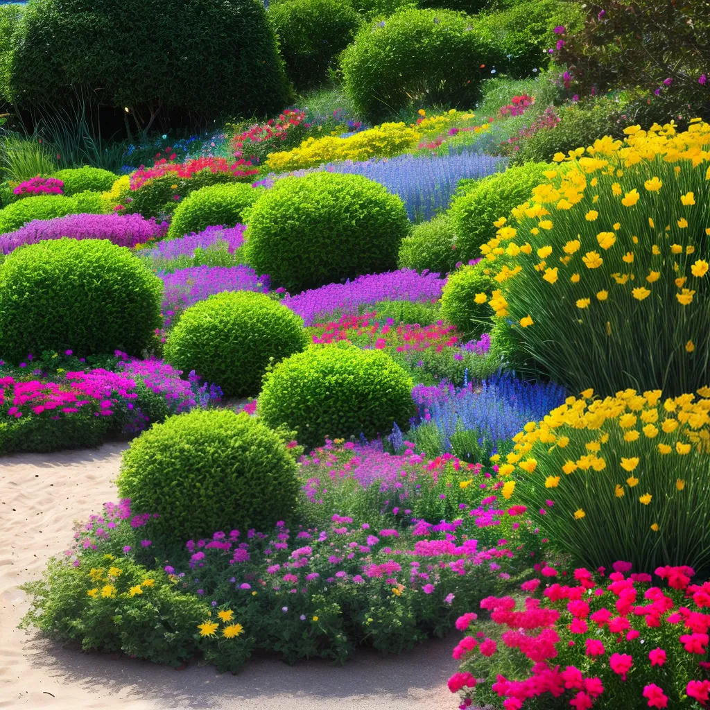 jardim costeiro flores coloridas 1