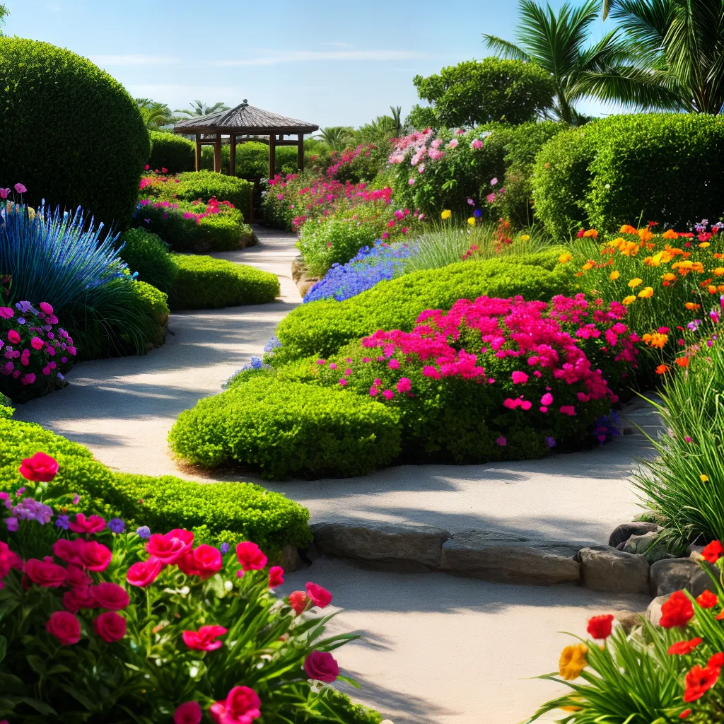 jardim costeiro flores coloridas 2