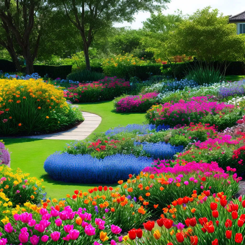 jardim costeiro flores coloridas mar
