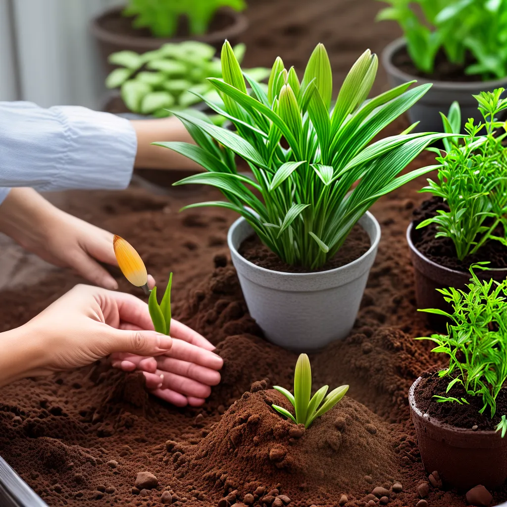 plantando lirio maos sol
