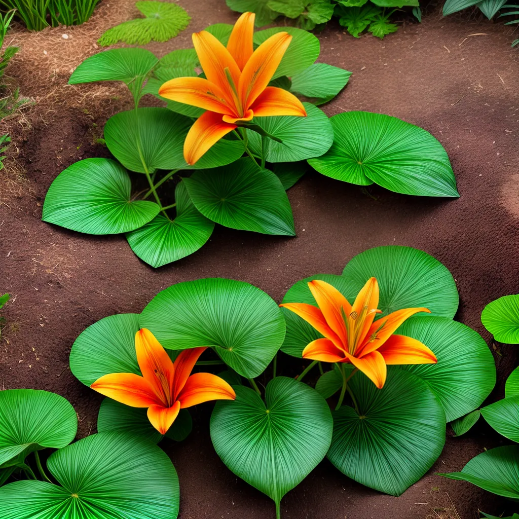 lirio laranja jardim sol
