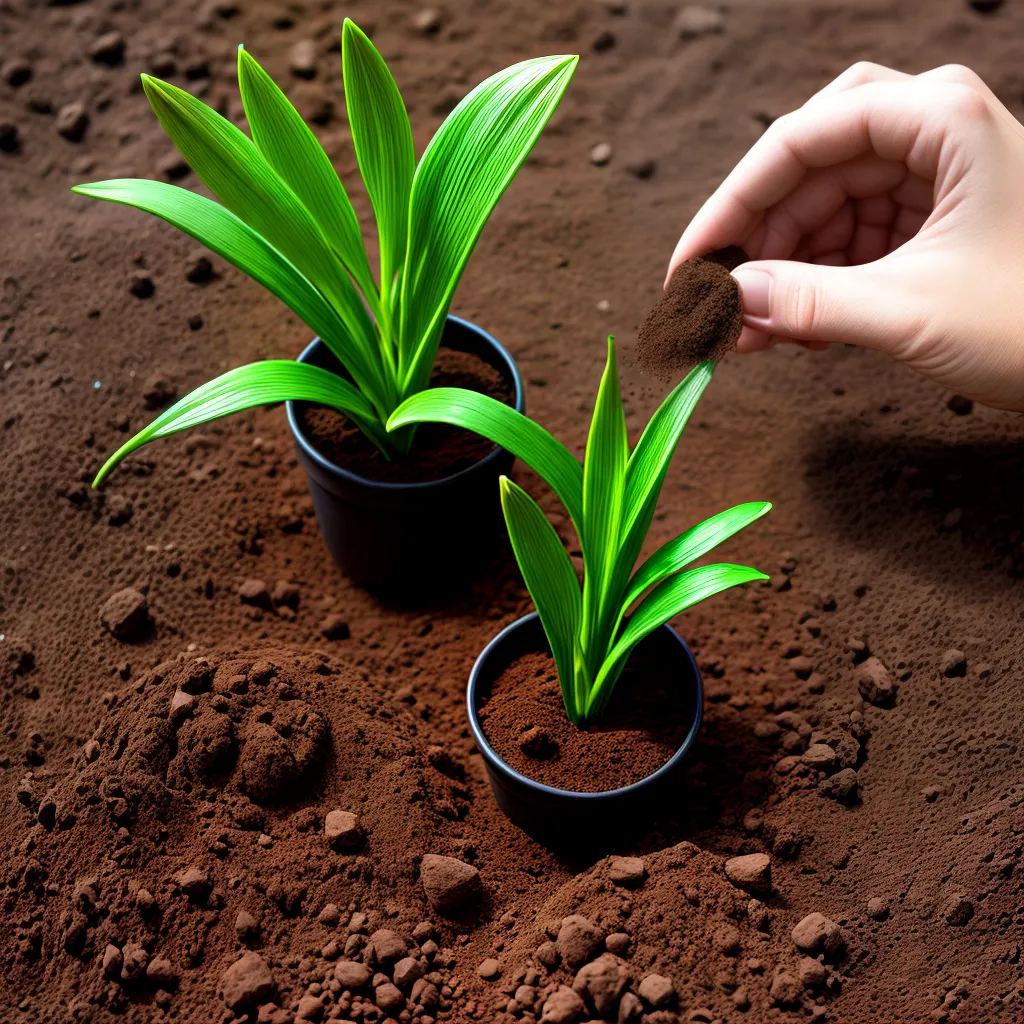 maos cultivo lirio terra