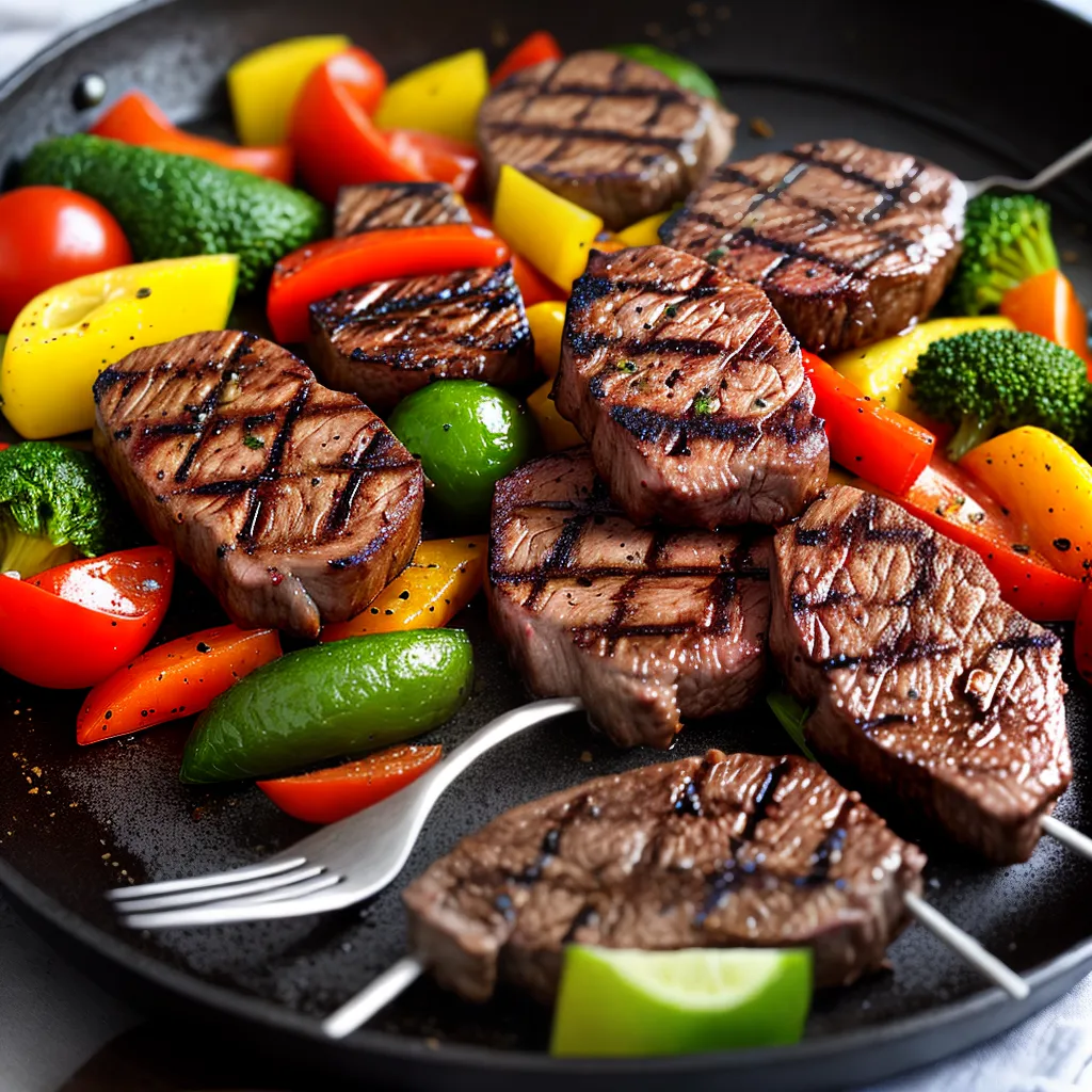 churrasco suculento steaks legumes marinados churrasco suculento steaks legumes marinados