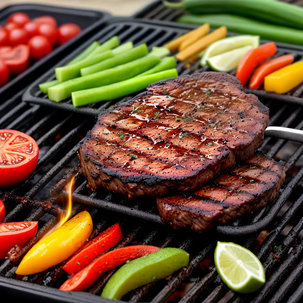 churrasco suculento legumes coloridos churrasco suculento legumes coloridos