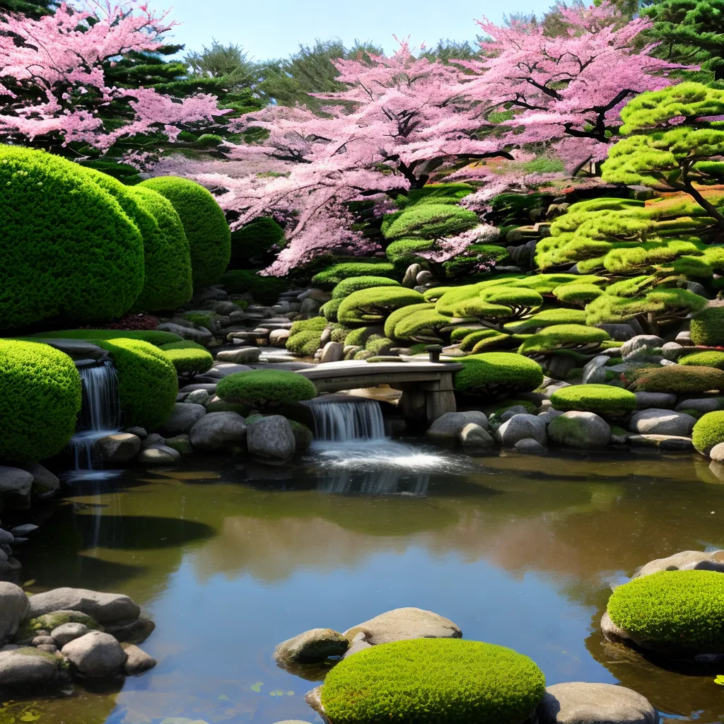 jardim japones bonsai koipond ponte