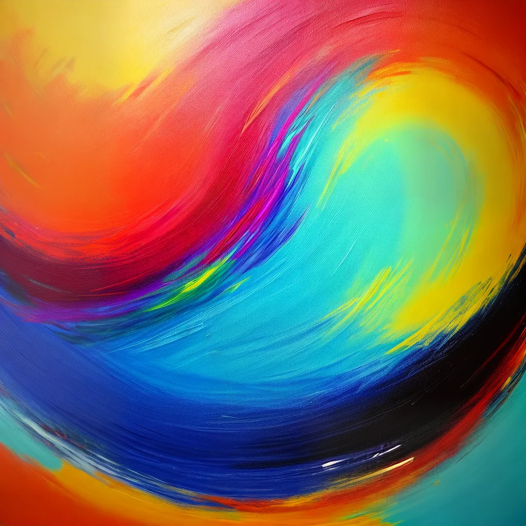 pintura abstrata colorida galeria arte