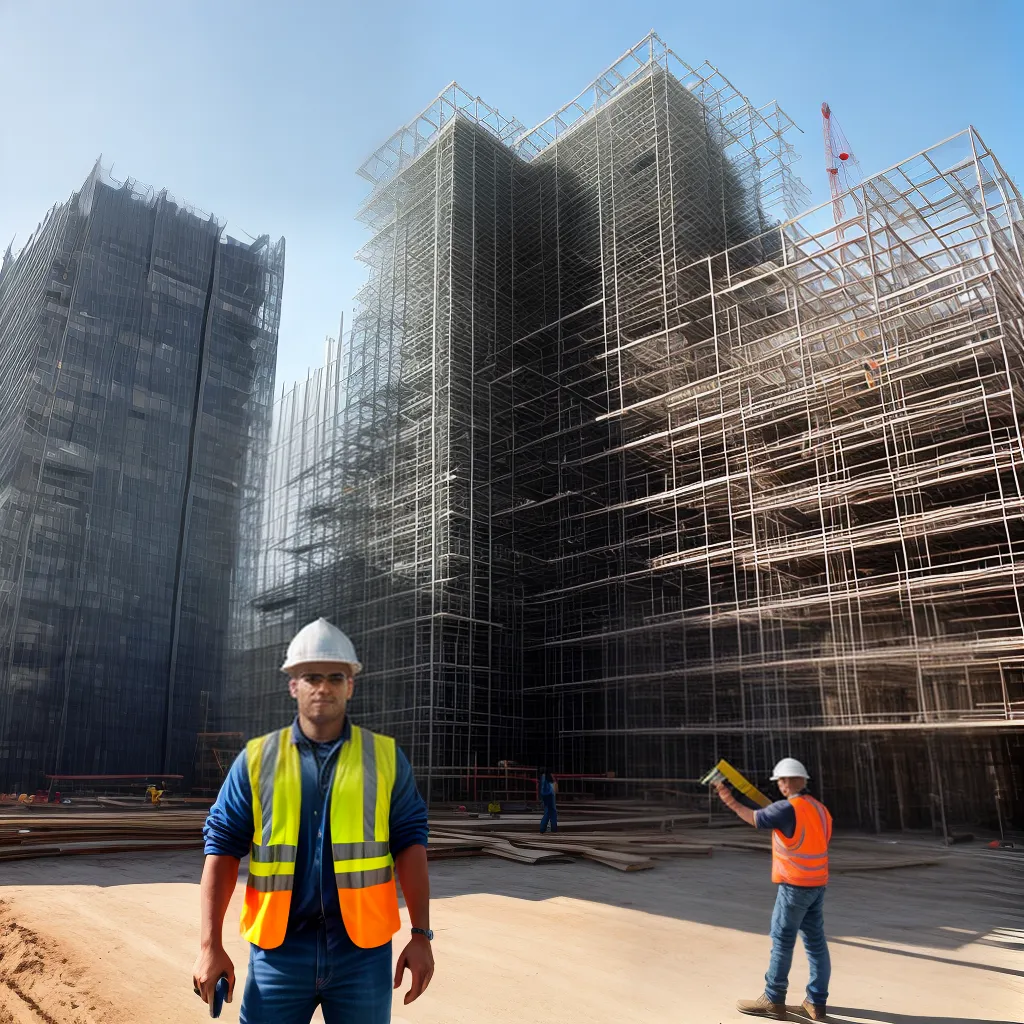 construtor explicando obra arranha ceu