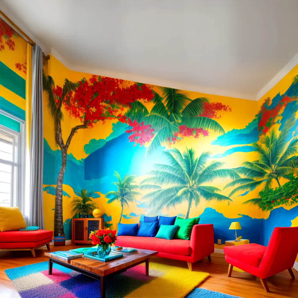 sala colorida arte latina