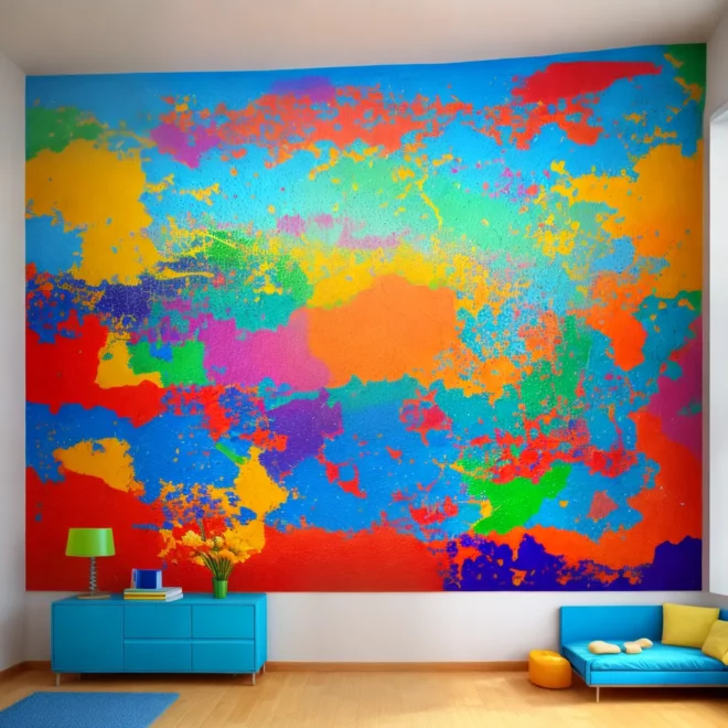 mural colorido sala aula educacao