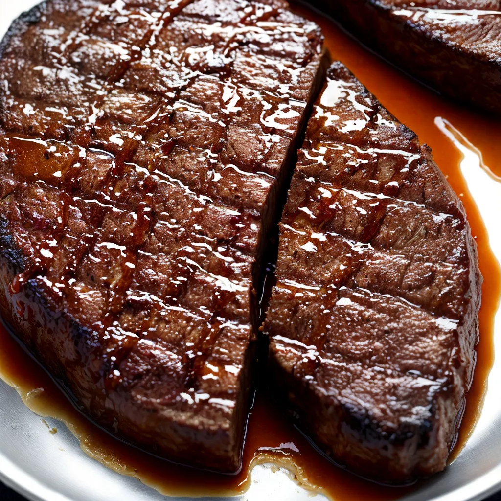 bife grelhado molho barbecue suculento bife grelhado molho barbecue suculento