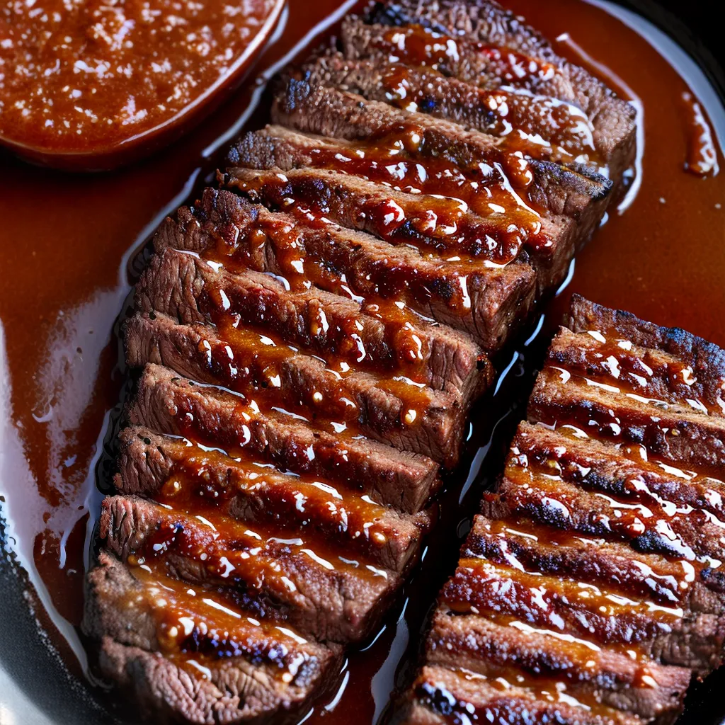 bife grelhado molho barbecue saboroso