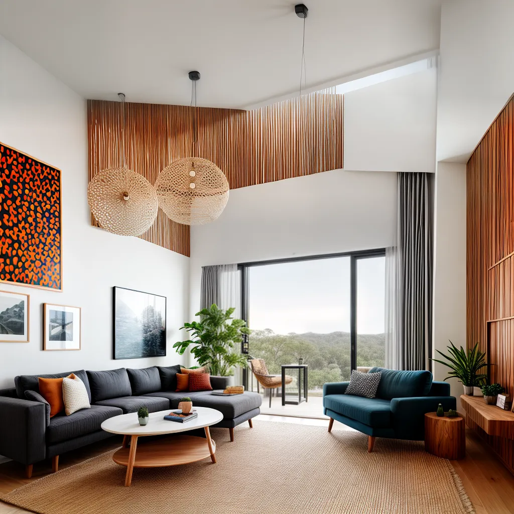 sala decorada arte aborigene australia