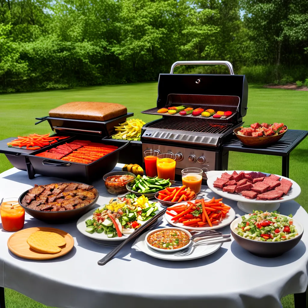 churrasco colorido legumes mesa elegante churrasco colorido legumes mesa elegante