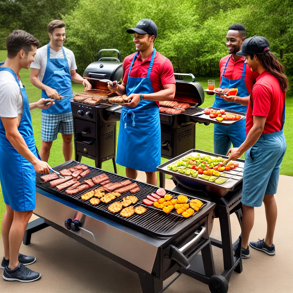 churrasco amigos sorrindo anfitriao churrasco amigos sorrindo anfitriao