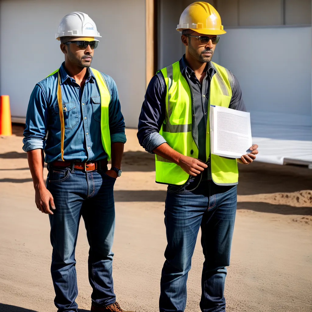 trabalhador construcao plano demarcacao