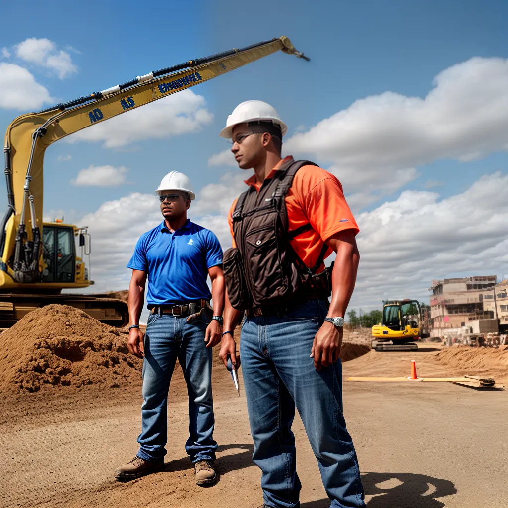 trabalhador construcao demarcacao azimute