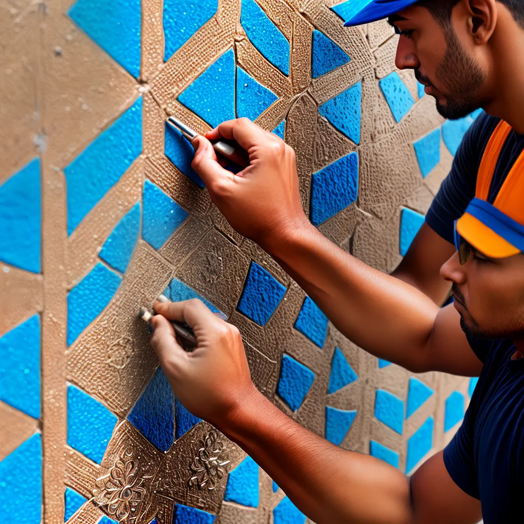 azulejo colorido artesao forro