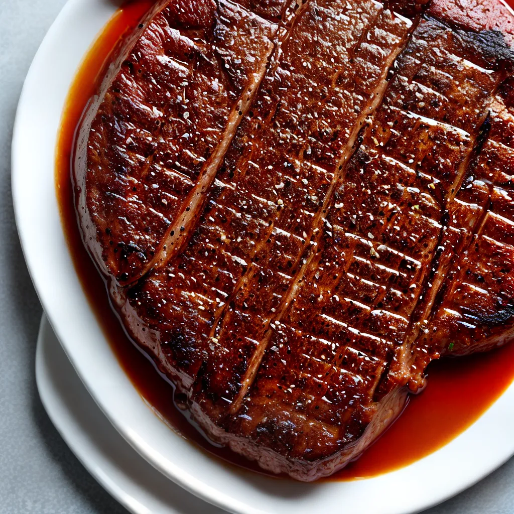 bife grelhado suculento sal pimenta