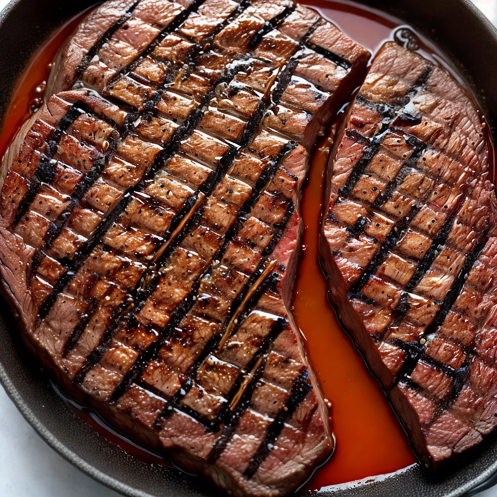 bife grelhado suculento sal marinho