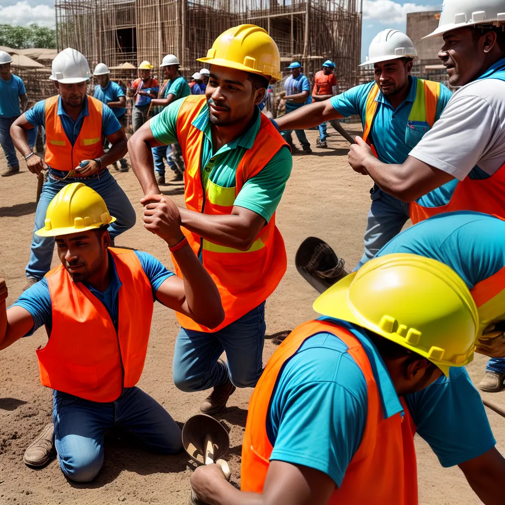 forro construcao trabalhadores danca
