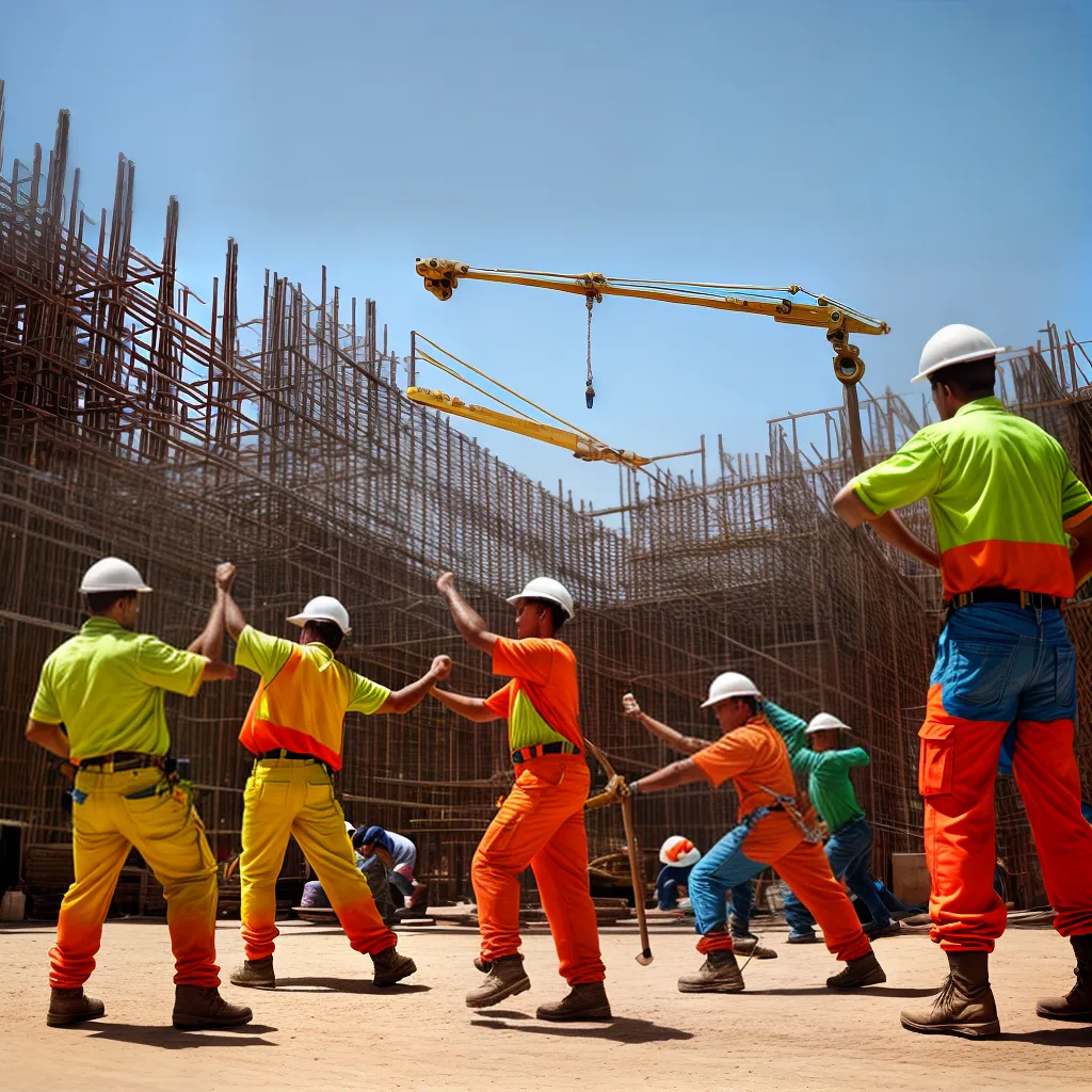 construcao trabalhadores danca forro