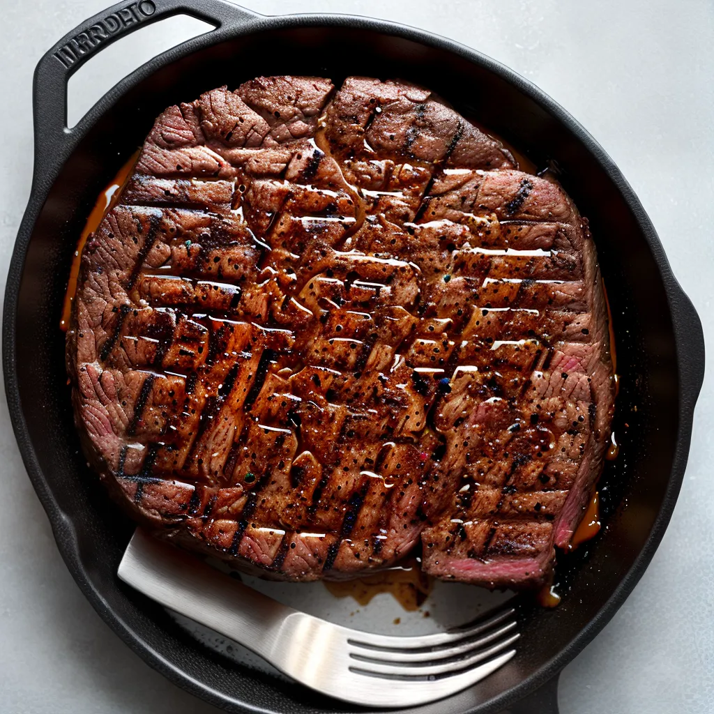 bife grelhado suculento faca garfo