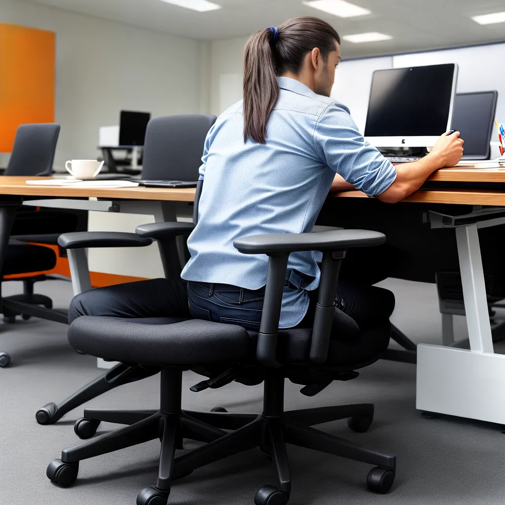 postura correta escritorio cadeira ergonomica