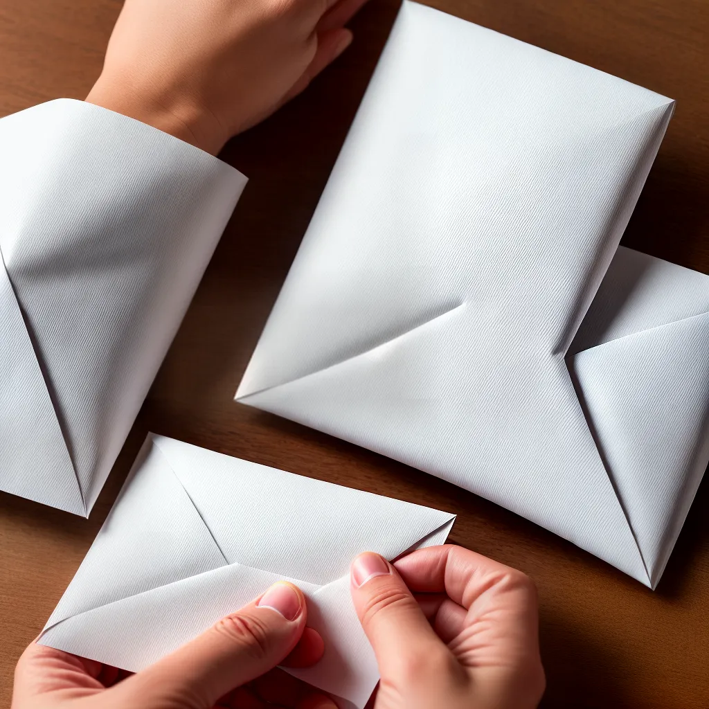 envelope origami maos dobrando envelope origami maos dobrando