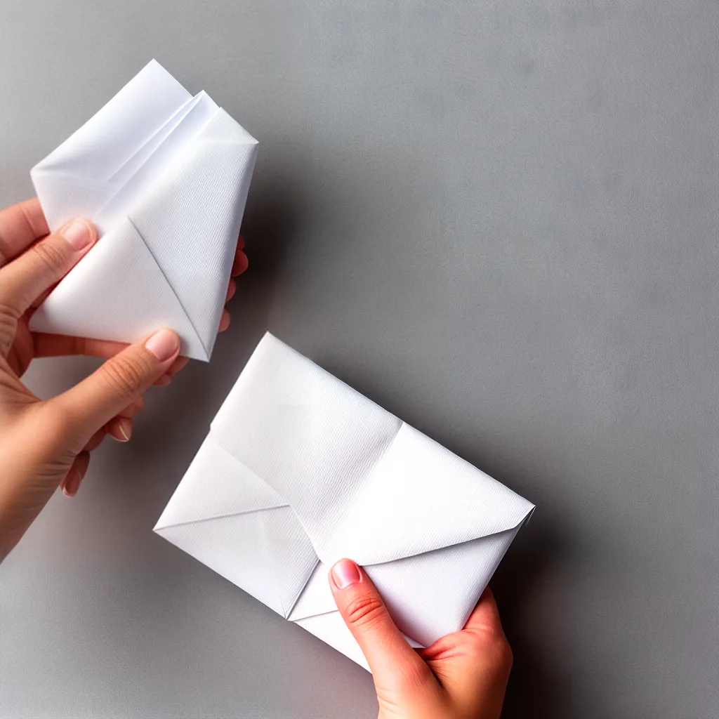 envelope origami dobras maos envelope origami dobras maos