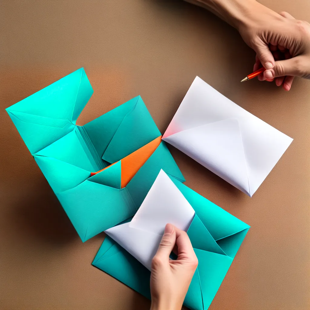 dobrar papel envelope colorido dobrar papel envelope colorido