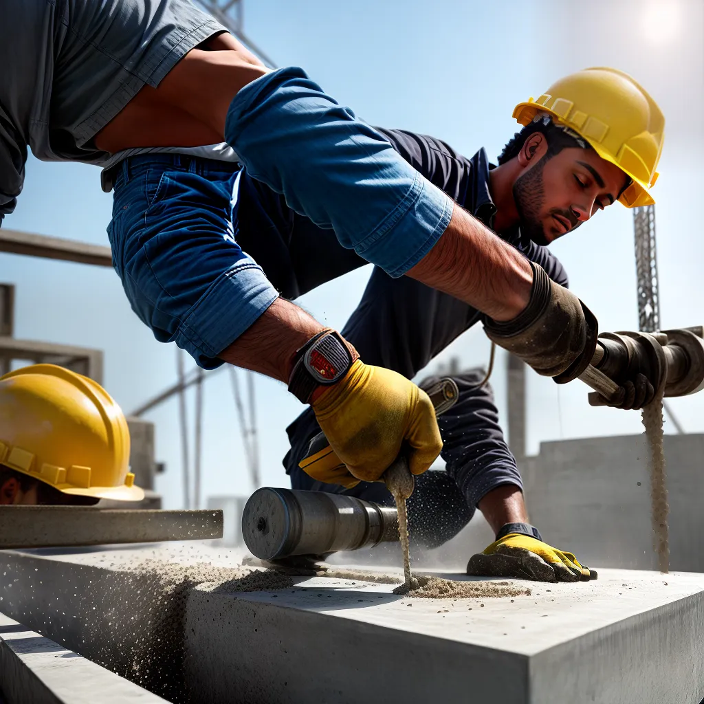 construcao laje trabalhador concreto