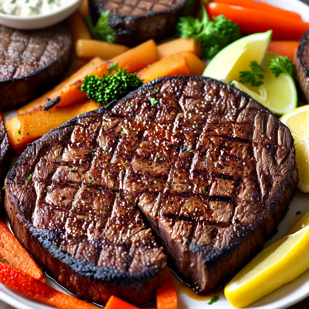 churrasco bife grelhado legumes chimichurri churrasco bife grelhado legumes chimichurri