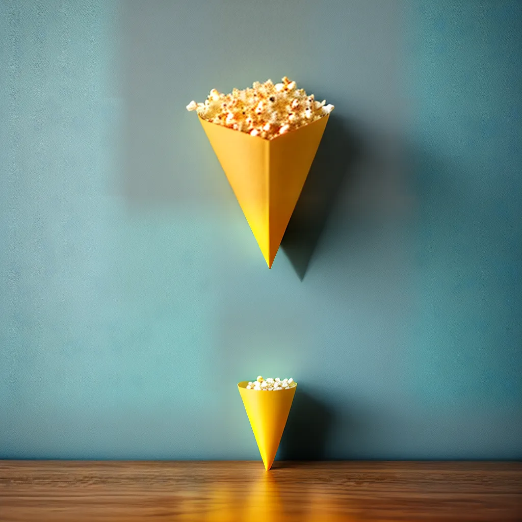 pipoca colorida cone diversao pipoca colorida cone diversao
