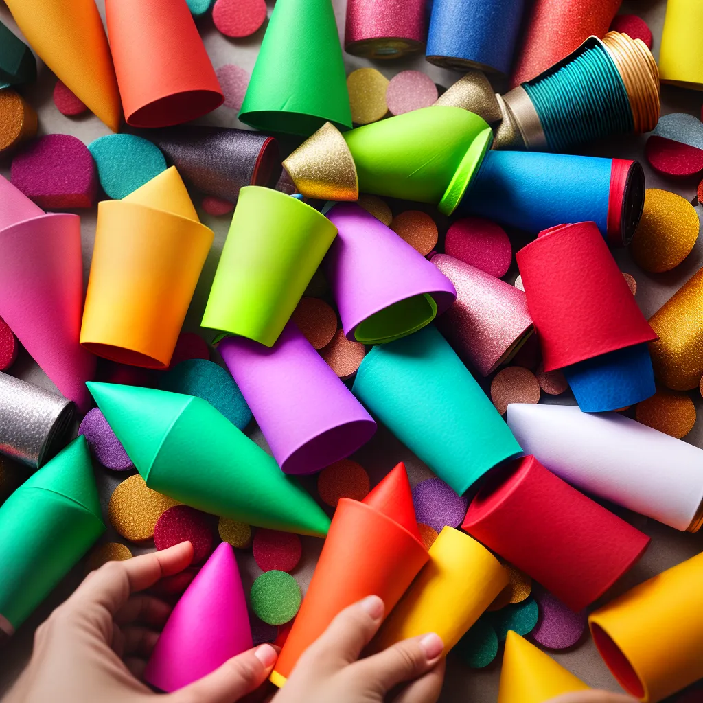 cone colorido itens mao cone colorido itens mao