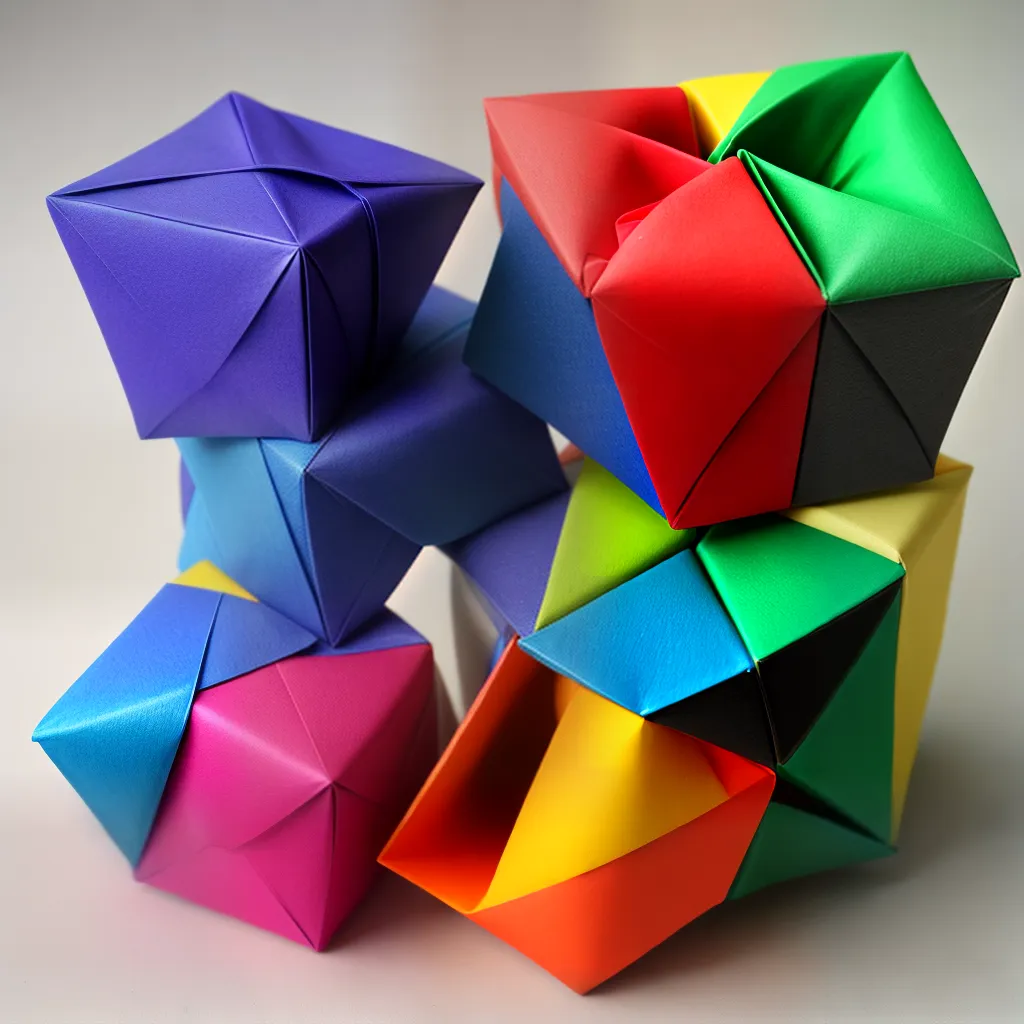 origami cubo colorido desafio criatividade