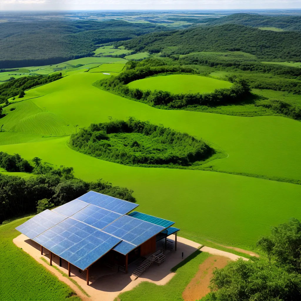 construcao sustentavel natureza painel solar