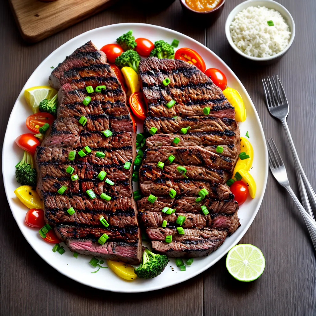churrasco suculento steak legumes molho