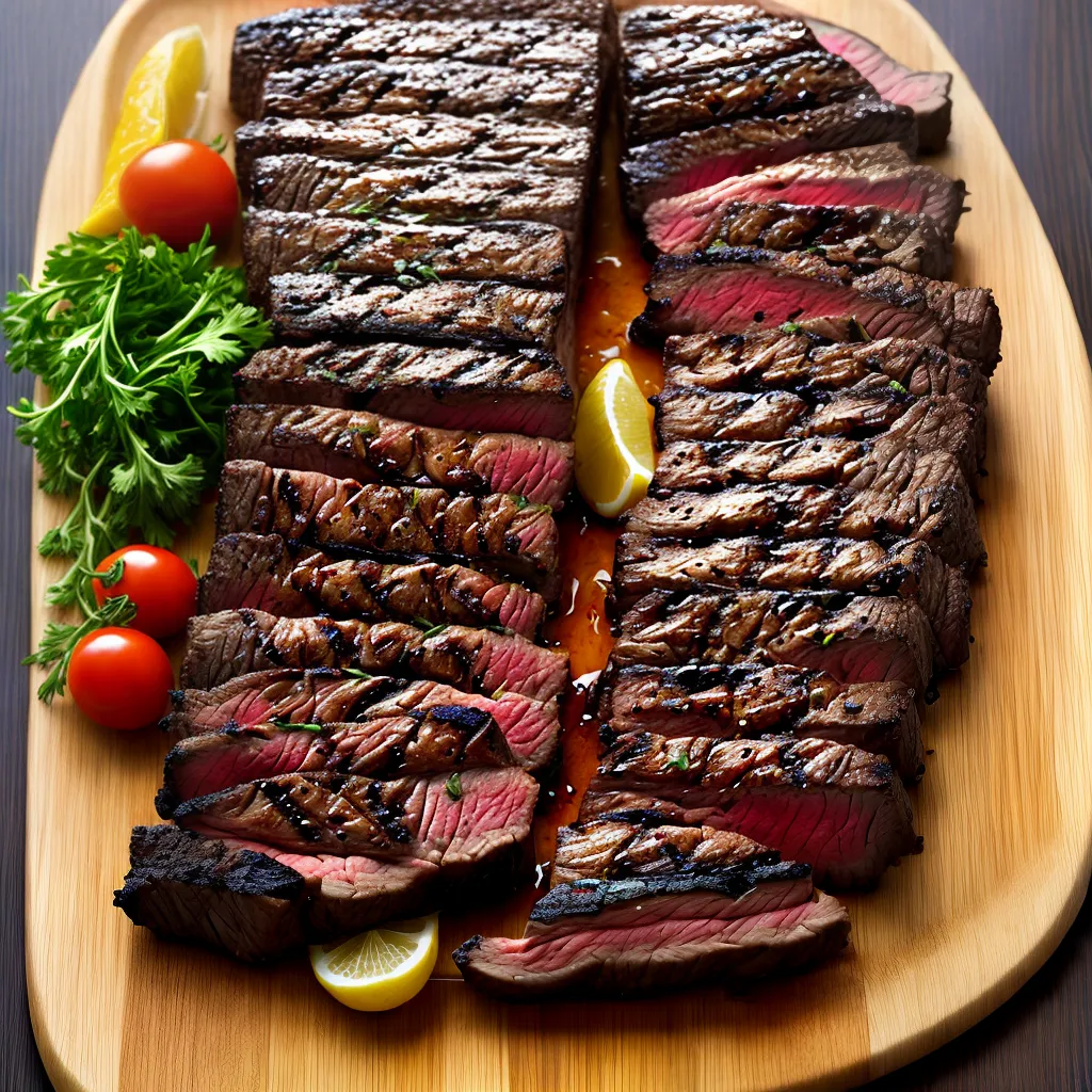 steak grelhado suculento legumes churrasco