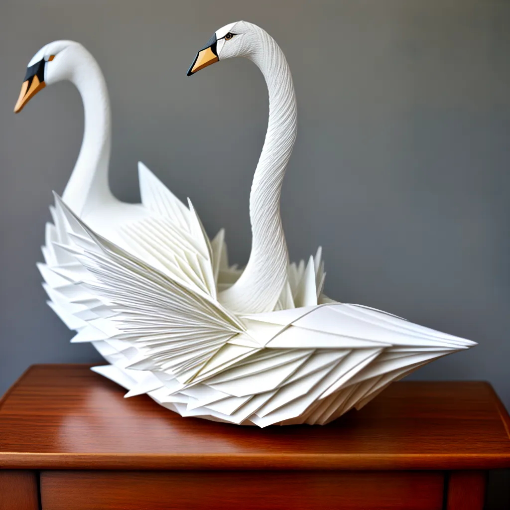 origami cisne detalhes madeira origami cisne detalhes madeira