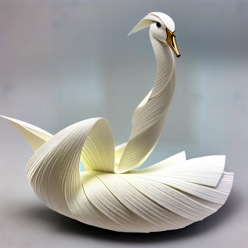 origami cisne branco elegante origami cisne branco elegante