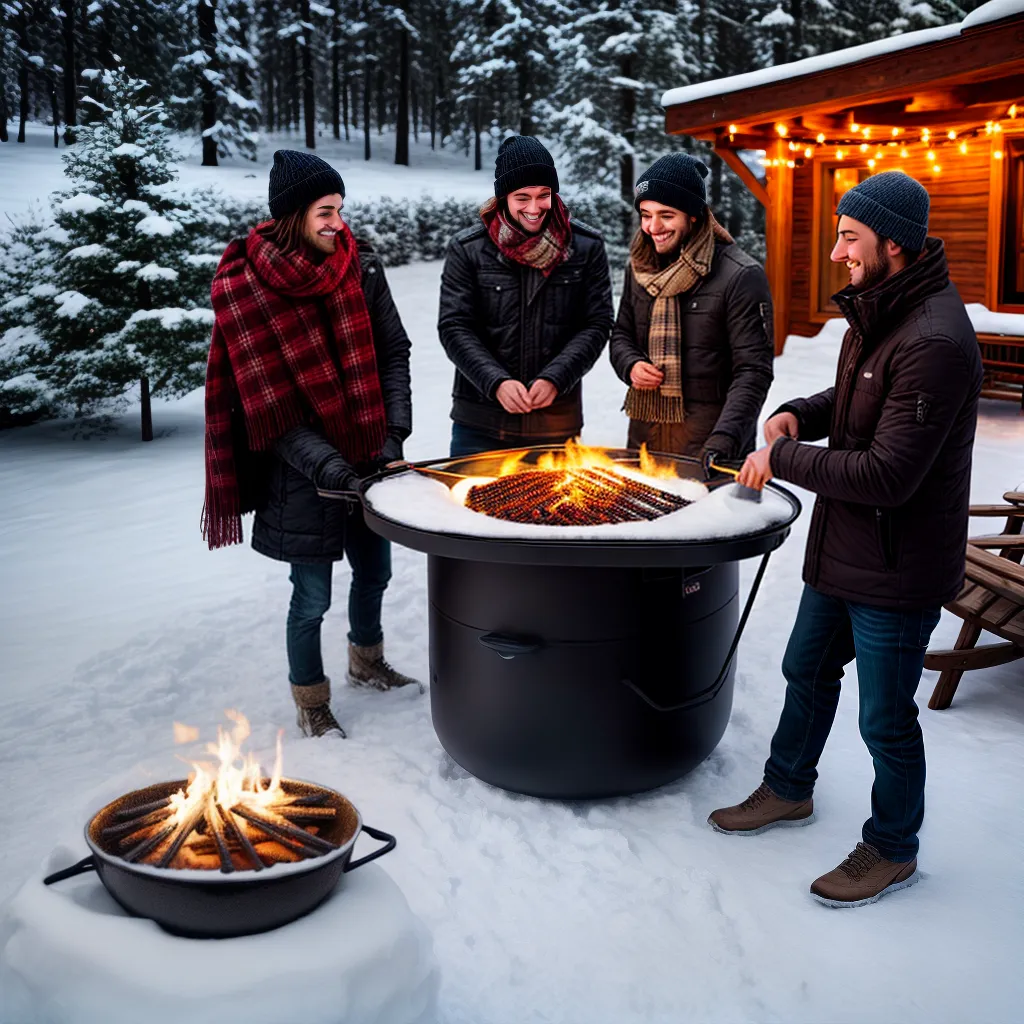 churrasco inverno neve amigos familia 1