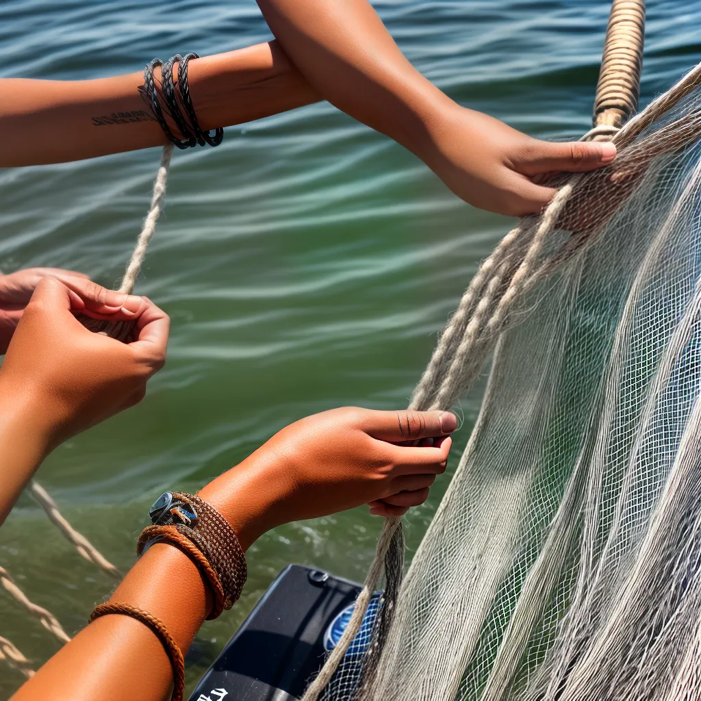rede pesca artesanal maos pescador rede pesca artesanal maos pescador