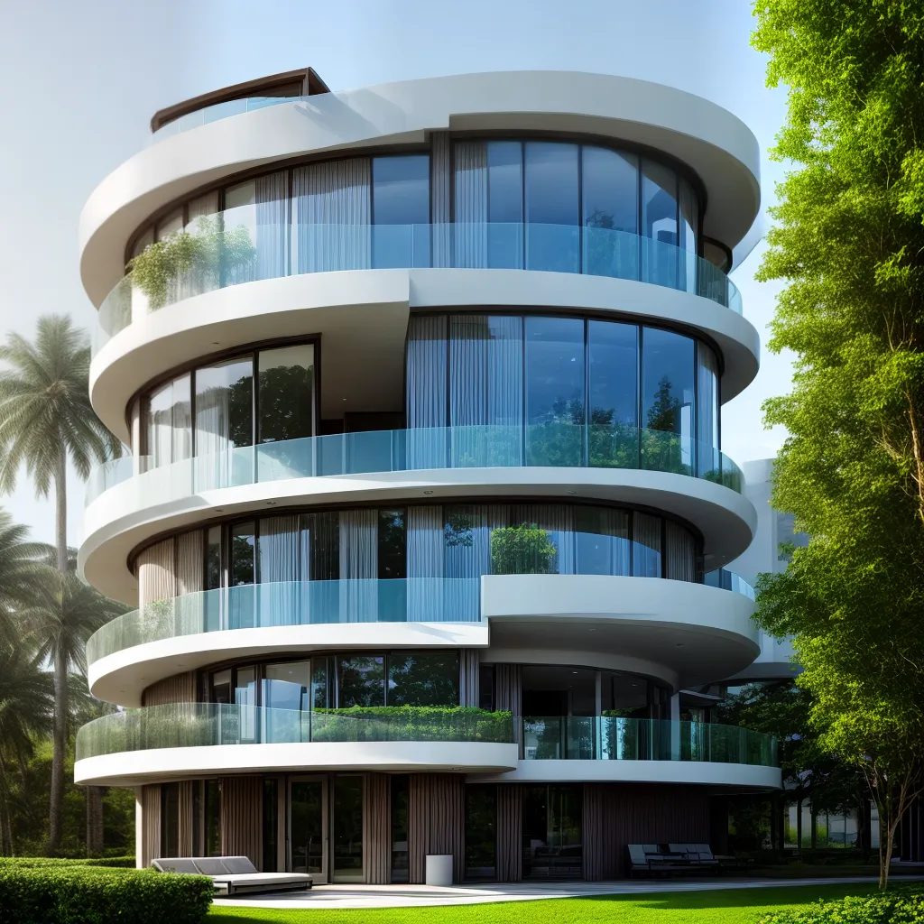 edificio futurista vidro natureza sustentavel