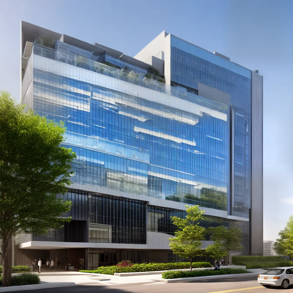 arquitetura moderna vidro jardim cidade