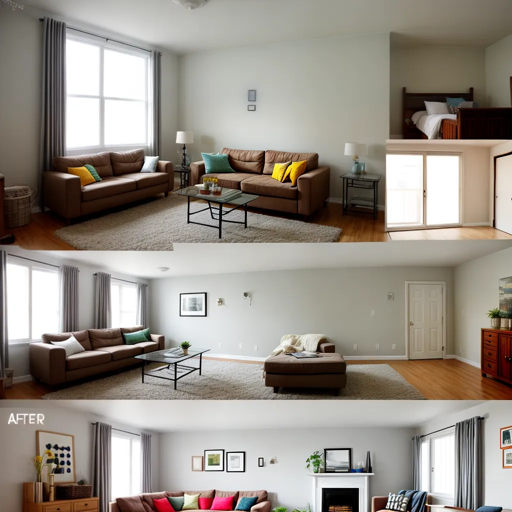 antes depois renovacao sala estar 5