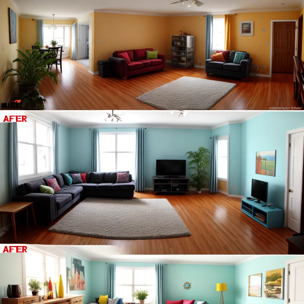 antes depois renovacao sala estilosa
